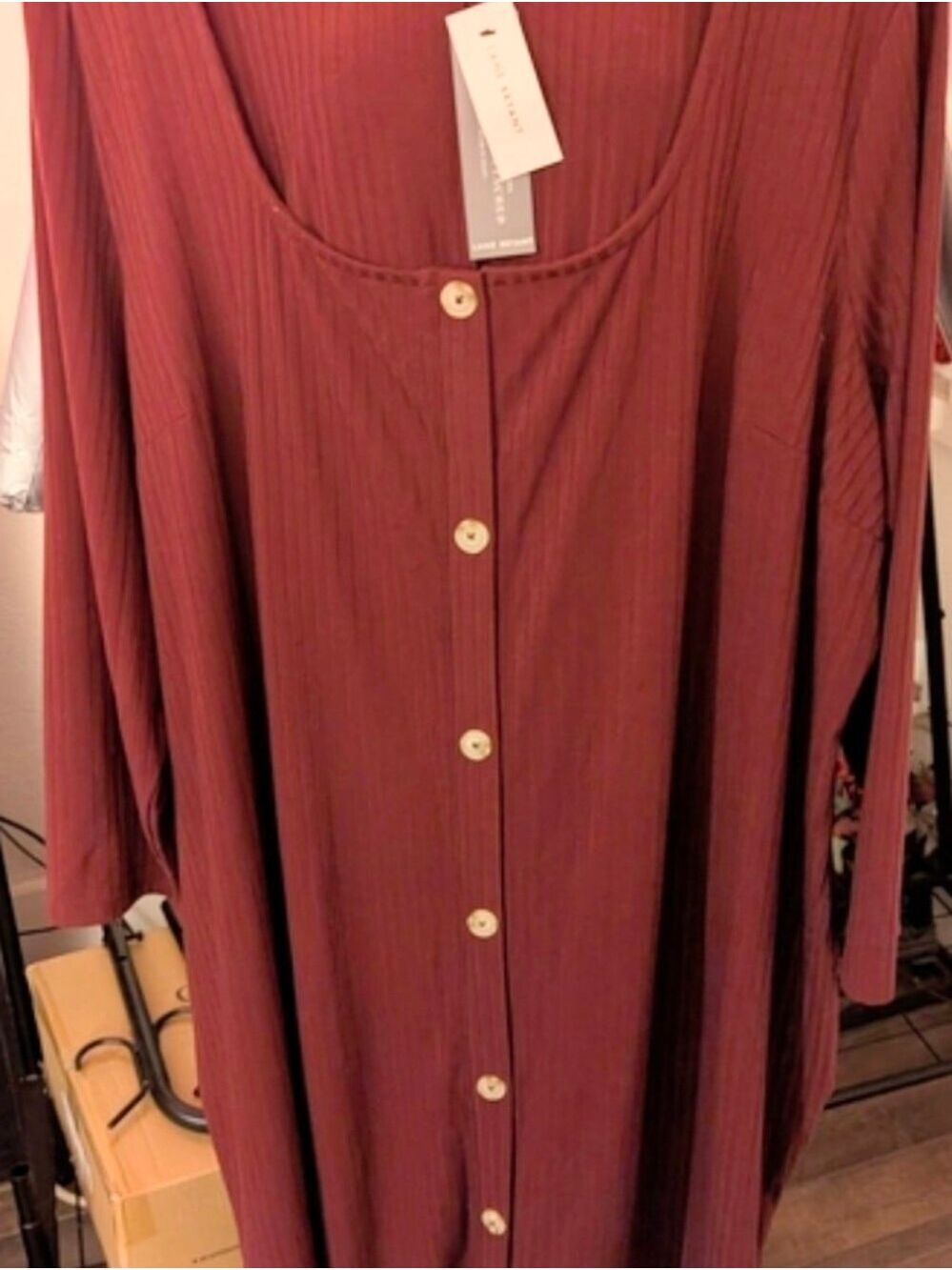 NWT- Lane Bryant: Burgundy Dress Sz 26/28 - Picture 2 of 9